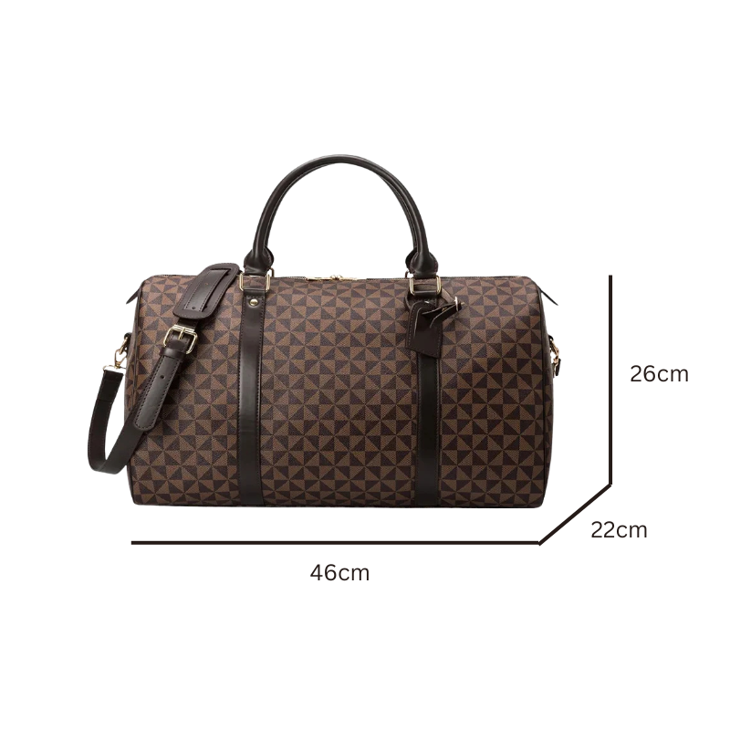 Große, wasserabweisende Reisetasche für Damen und Herren mit Schultergurt und viel Stauraum – ideal als Weekender oder Handgepäck - braun