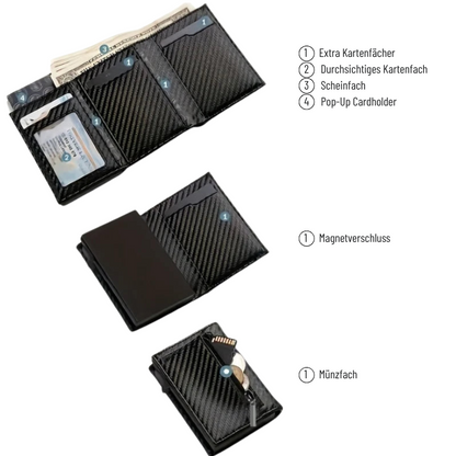 Kompakter Herren Geldbeutel mit praktischem Cardholder – minimalistisch und stylish